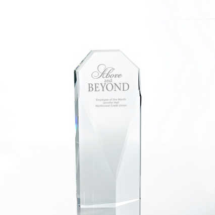 Executive Beveled Crystal Trophy - Diamond